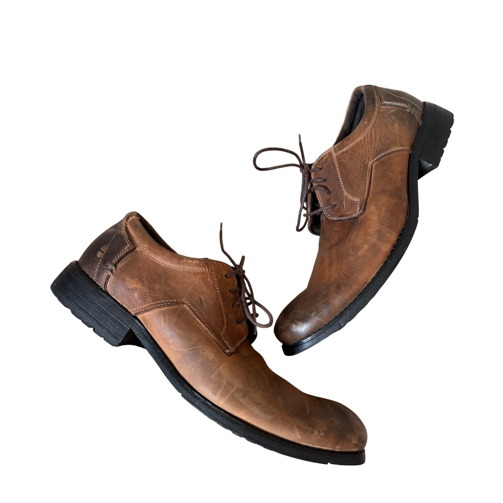 Bed|Stu Men's Shoes Leather Oxford Brown Size 9